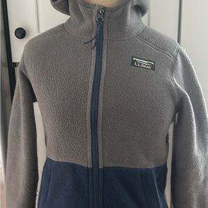 LL Bean Northwood Fleece Zip-up Hooded Fleece Jacket coat